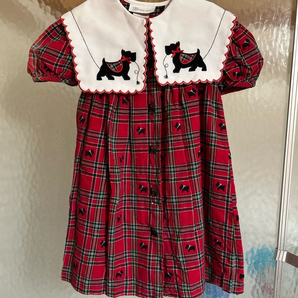 Bonnie Jean White and Red Plaid Dress